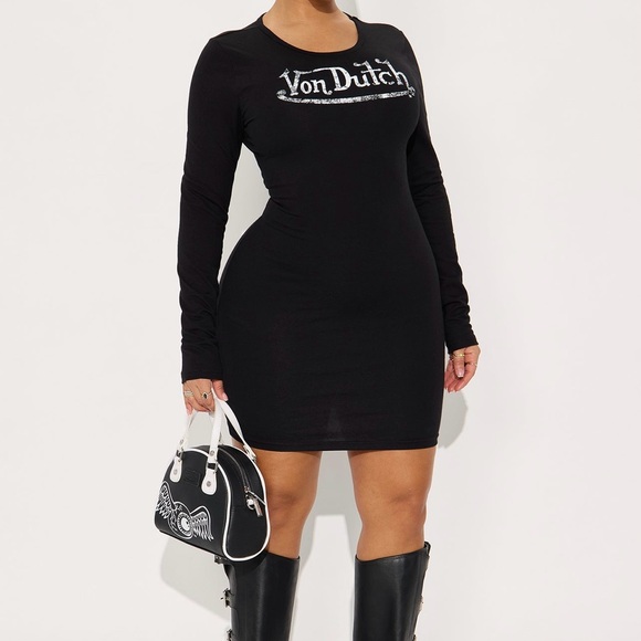 Von Dutch Dresses & Skirts - Von Dutch Elegant Black Long Sleeve Dress